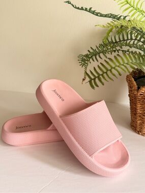 JOOMRA Pillow Recovery Slides Pink EVA Arch Support Comfort  Size 9 / 9.5